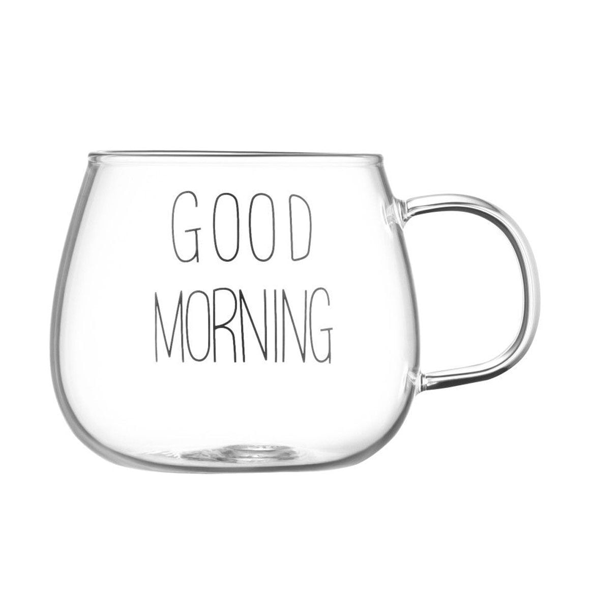 Набір чашок Ardesto Good Morning з ручками, прозорий, 2*430 мл (AR2643BMR)